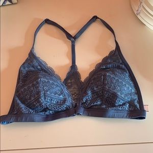 Blue Victoria’s Secret lacy bralette